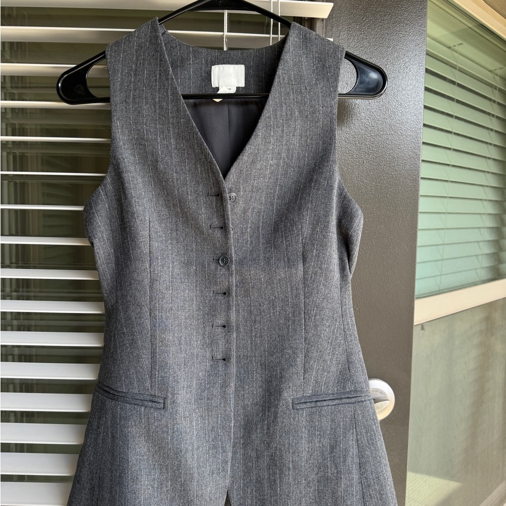 Gray Pinstripe Vest